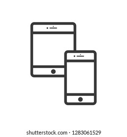 Tablet and smartphone icon. Gadgets symbol modern, simple, vector, icon for website design, mobile app, ui. Vector Illustration