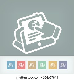 Tablet or smartphone music icon
