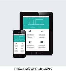 tablet and smartphone responsive webdesign
