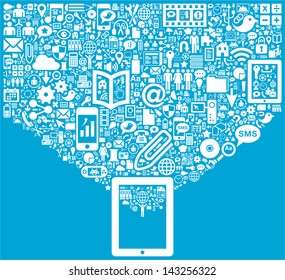 Tablet & Social Media icons