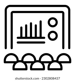 Tablet staff icon outline vector. Training office. Course seminar