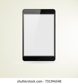 tablet style black color with blank touch screen. stock vector illustration Eps10