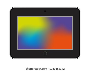 tablet in style black color with trending backgrounds