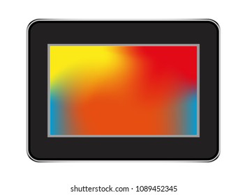 tablet in style black color with trending backgrounds