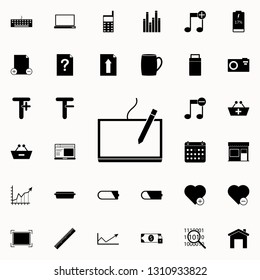 tablet with stylus icon. web icons universal set for web and mobile on white background