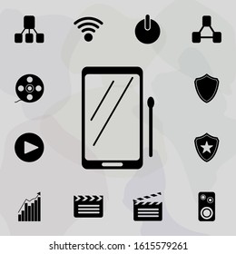 tablet with stylus icon. web icons universal set for web and mobile