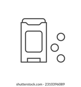 Tablet sweetener line outline icon