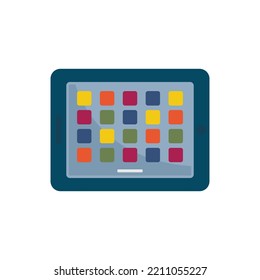 Tablet system icon. Flat illustration of Tablet system vector icon isolated on white background