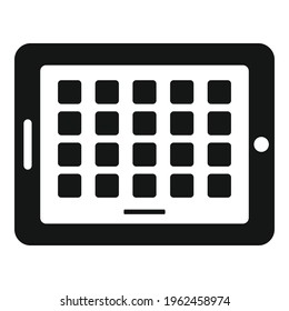 Tablet system icon. Simple illustration of Tablet system vector icon for web design isolated on white background