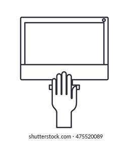 tablet technology isolated icon vector illustration design