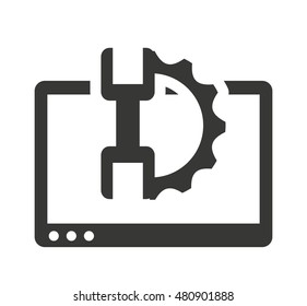 tablet technology isolated silhouette icon vector illustration design