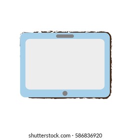 tablet technology sketch  vector illustration eps 10
