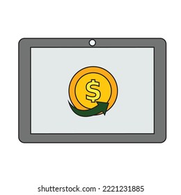 Tablet technology vector icon illustration