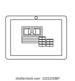 Tablet technology vector icon illustration