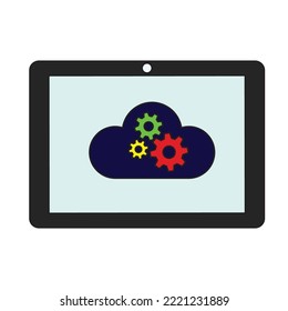Icono de vector de tecnología de Tablet PC