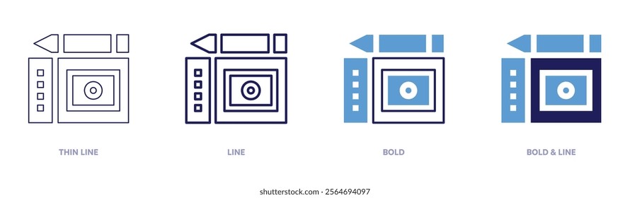 Tablet testimonials icon in 4 different styles. Thin Line, Line, Bold, and Bold Line. Duotone style. Editable stroke.