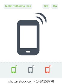 Tablet Tethering - Sticker Icons. A professional, pixel aligned icon.