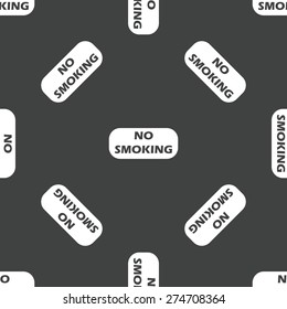 Tablet with text NO SMOKING, repeated on grey background