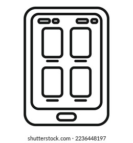 Tablet textbook icon outline vector. Digital ebook. Online school