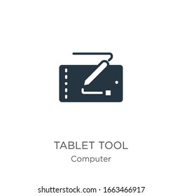 Tablet tool icon vector. Trendy flat tablet tool icon from computer collection isolated on white background. Vector illustration can be used for web and mobile graphic design, logo, eps10