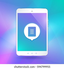 Tablet - touchscreen - info - menu icon