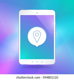 Tablet - touchscreen - location - address icon