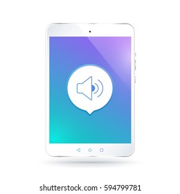 Tablet - touchscreen - speaker - sound icon