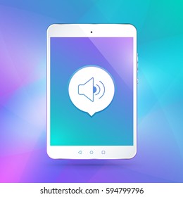 Tablet - touchscreen - speaker - sound icon