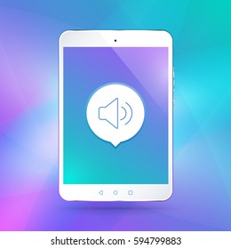 Tablet - touchscreen - speaker - sound icon