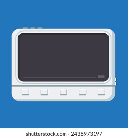 Tablette mit Touchscreen Vektor-Cartoon-Illustration isoliert auf Hintergrund.