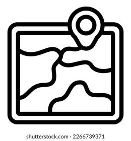 Tablet-Reise-Karte Symbol Umriss-Vektorgrafik. Tourismusausbildung. Globe-Schule