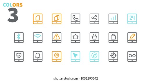 Tablet UI Pixel Perfect Well-crafted Vector Thin Line Icons 48x48 Ready for 24x24 Grid for Web Graphics and Apps. Simple Minimal Pictogram Part 3-3