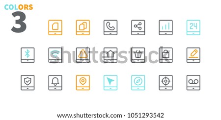 Tablet UI Pixel Perfect Well-crafted Vector Thin Line Icons 48x48 Ready for 24x24 Grid for Web Graphics and Apps. Simple Minimal Pictogram Part 3-3