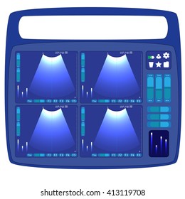 Tablet Ultrasound Device. Tablet Ultrasound Device Vector Art, Stock Vector