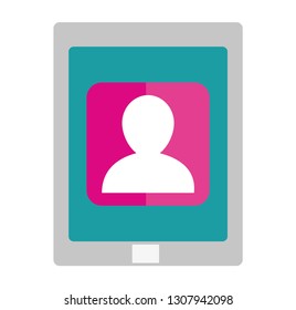 tablet with user contact app