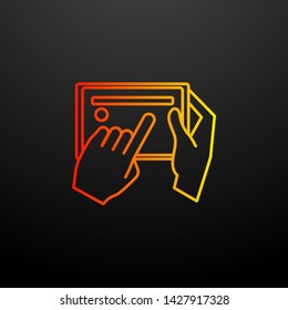 tablet user nolan icon. Elements of mobile banking set. Simple icon for websites, web design, mobile app, info graphics