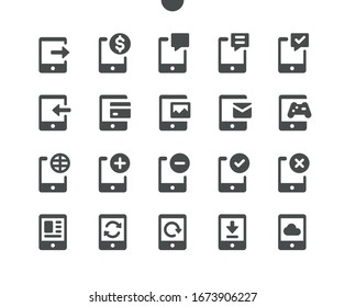 Tablet v2 UI Pixel Perfect Well-crafted Vector Solid Icons 48x48 Ready for 24x24 Grid for Web Graphics and Apps. Simple Minimal Pictogram