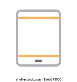 icono de línea de color del vector de Tablet PC 