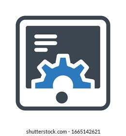 tablet vector glyph color icon 
