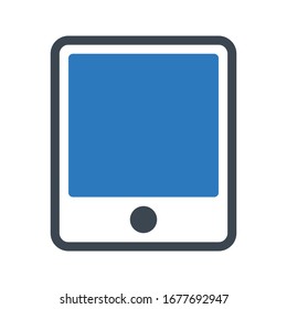 tablet vector glyph color icon 