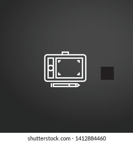 Tablet vector icon. Tablet concept stroke symbol design. Thin graphic elements vector illustration, outline pattern for your web site design, logo, UI. EPS 10.