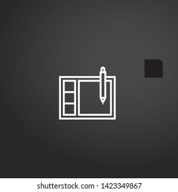 Tablet vector icon. Tablet concept stroke symbol design. Thin graphic elements vector illustration, outline pattern for your web site design, logo, UI. EPS 10.