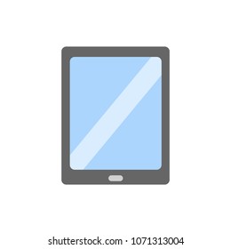 Tablet vector icon in flat style isolated.