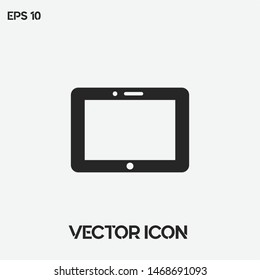 Tablet vector icon illlustration for web and mobile application isolated on light background. Premium quality.