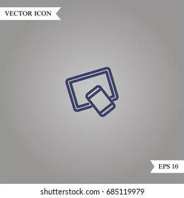 Tablet vector icon, illustration symbol