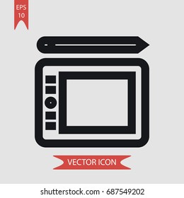 Tablet vector icon, illustration symbol