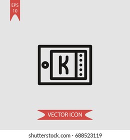 Tablet vector icon, illustration symbol