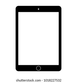 tablet vector icon. tablet in ipad style black color with blank touch screen isolated on white background.