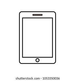 tablet vector icon. tablet in ipad style black color with blank touch screen isolated on white background.