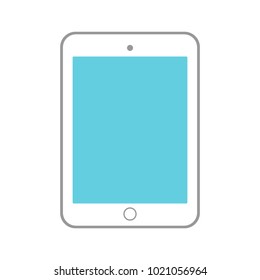 Tablet vector icon isolated on white background. Tablet icon for infographic, website or app.